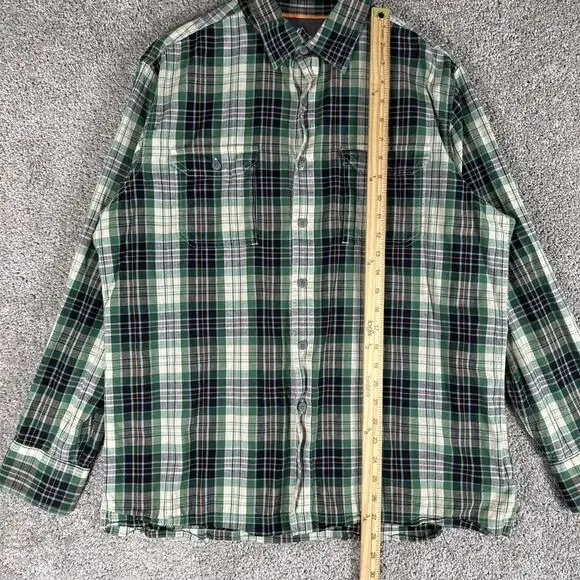 Croft Barrow Quick Dry Shirt Men L Plaid Vented Roll Tab Hiking Outdoors Fishing - Picture 4 of 8